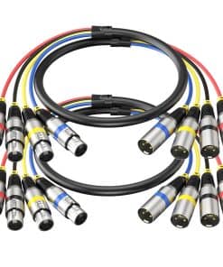 Heams 2 Pack Profesional 4 Canal XLR Cables de Serpiente
