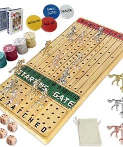 Juego de Mesa de Carreras de Caballos 3 en 1 y Juegos de