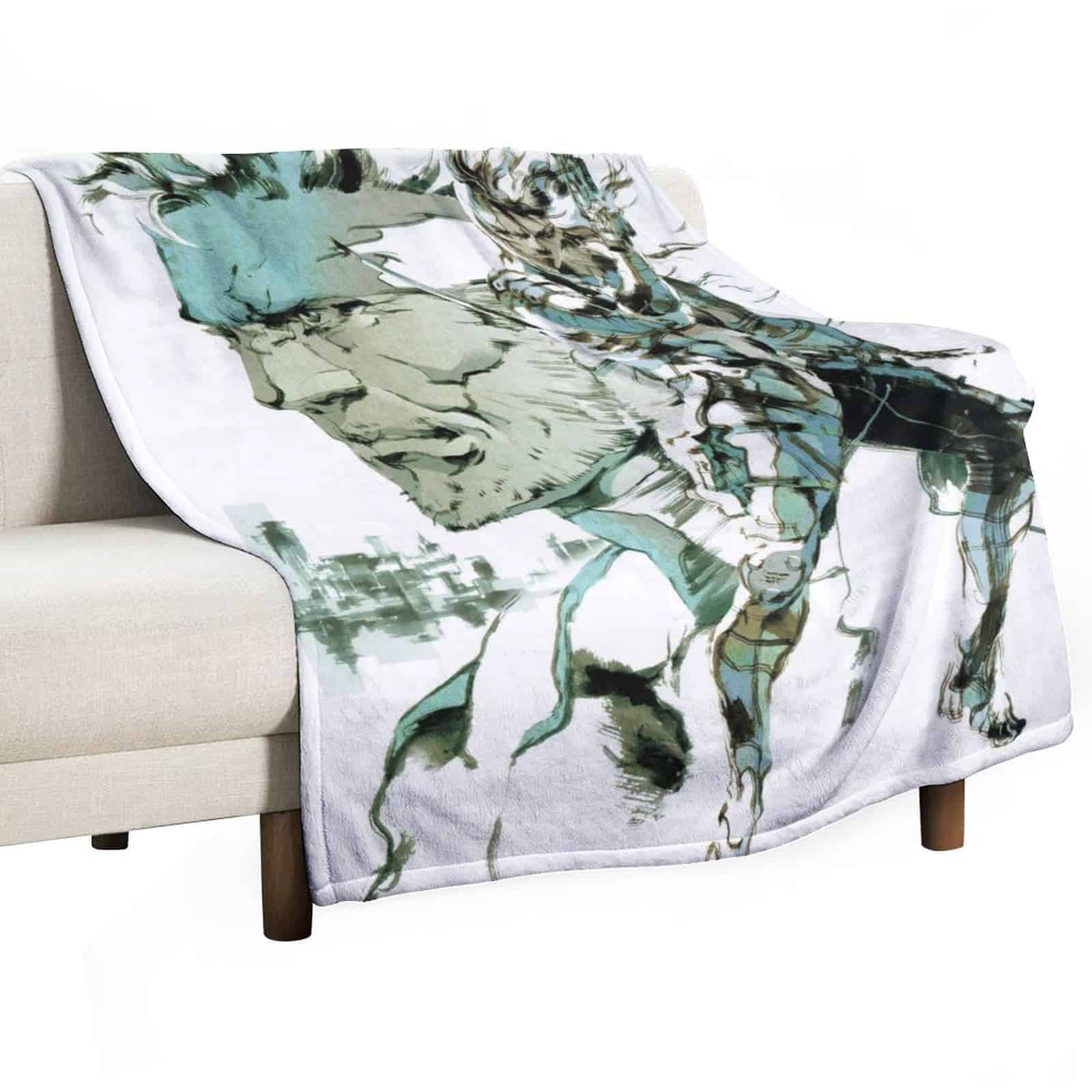 QUTIPODE Manta de Tiro Metal Gear Solid de Franela Fleece