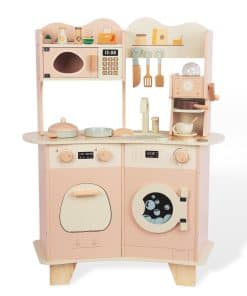 Cocina de juguete de madera para niños de -Rosa Claro
