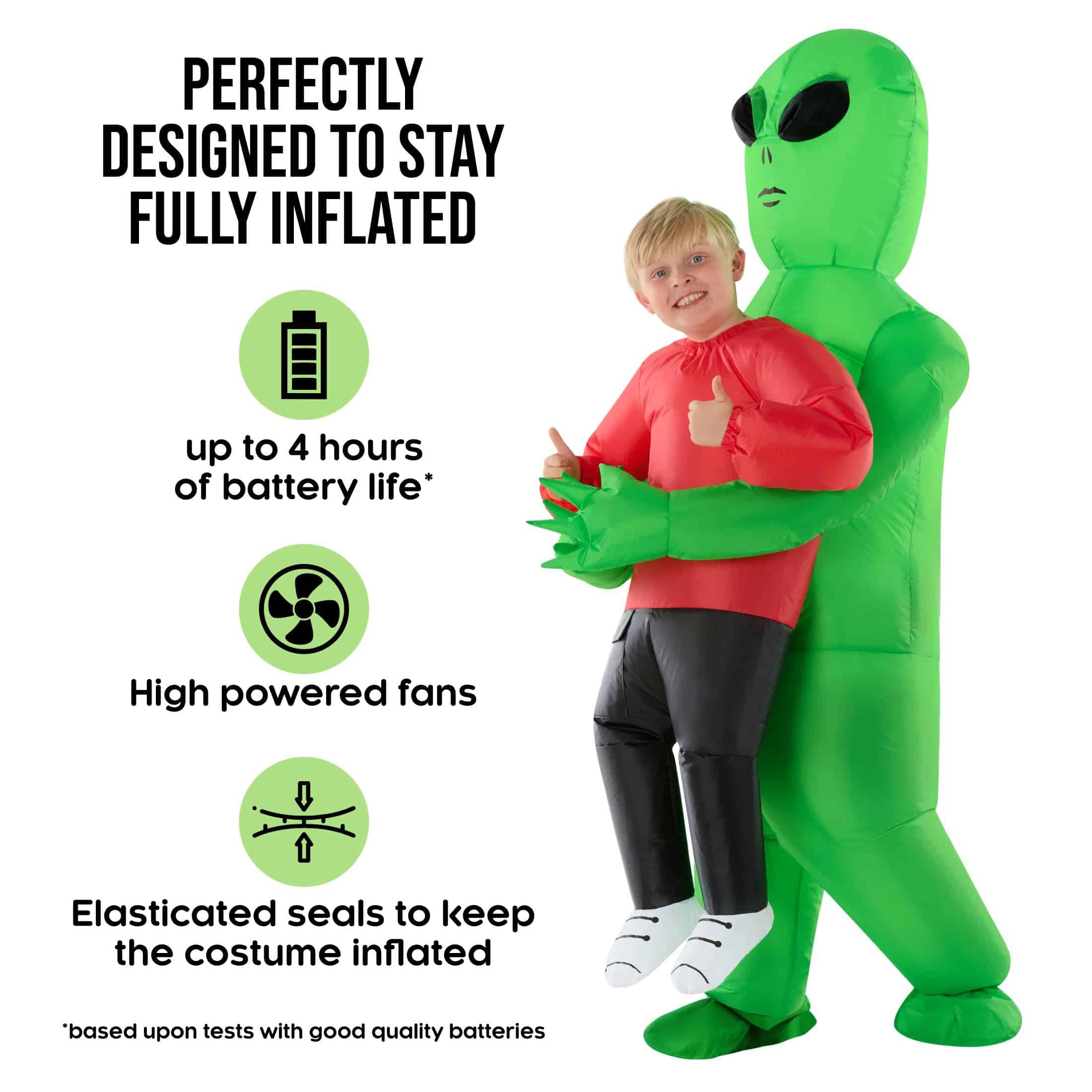 Disfraz de Alien Rojo para Niños, Disfraz Inflable de Alien - Imagen 3