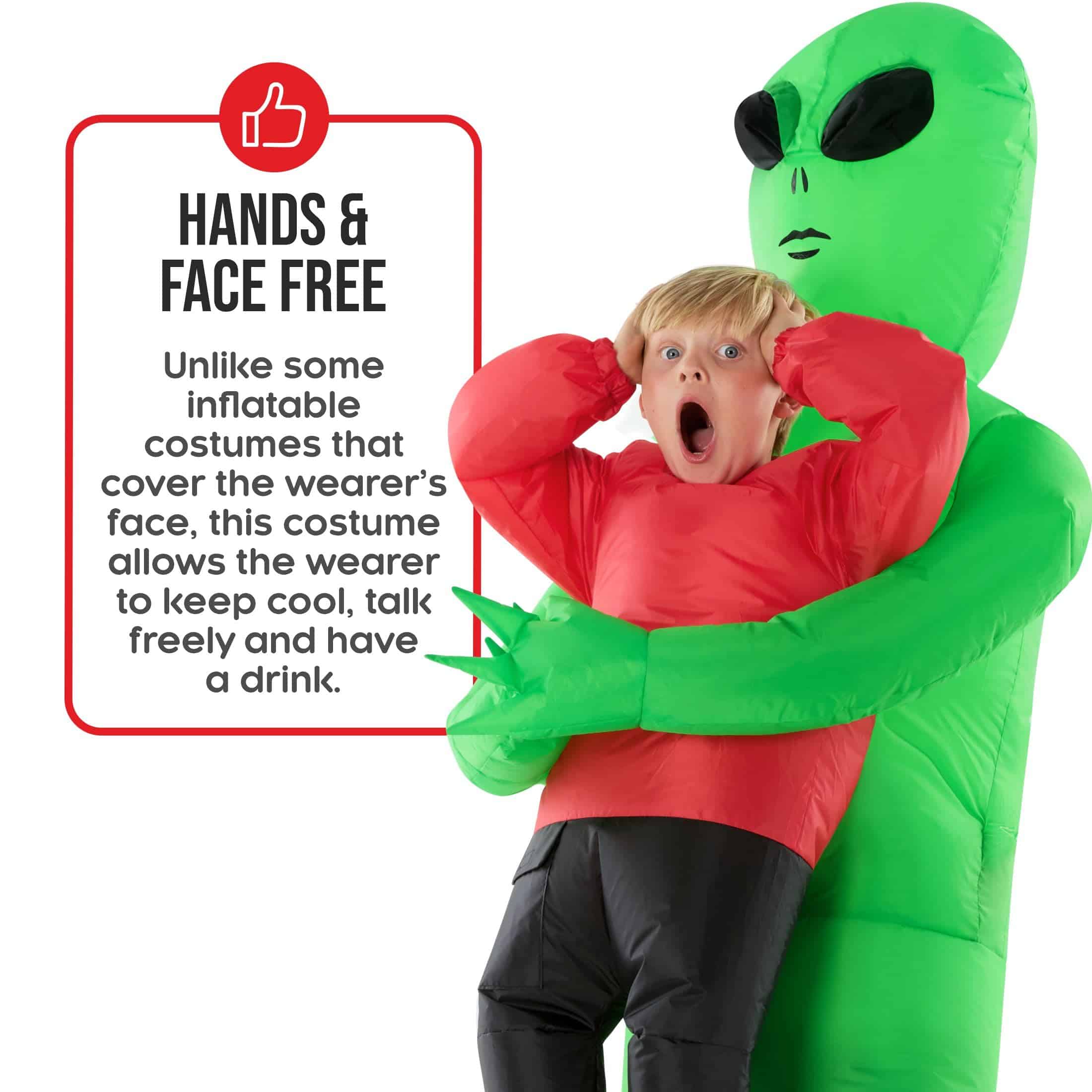 Disfraz de Alien Rojo para Niños, Disfraz Inflable de Alien - Imagen 4