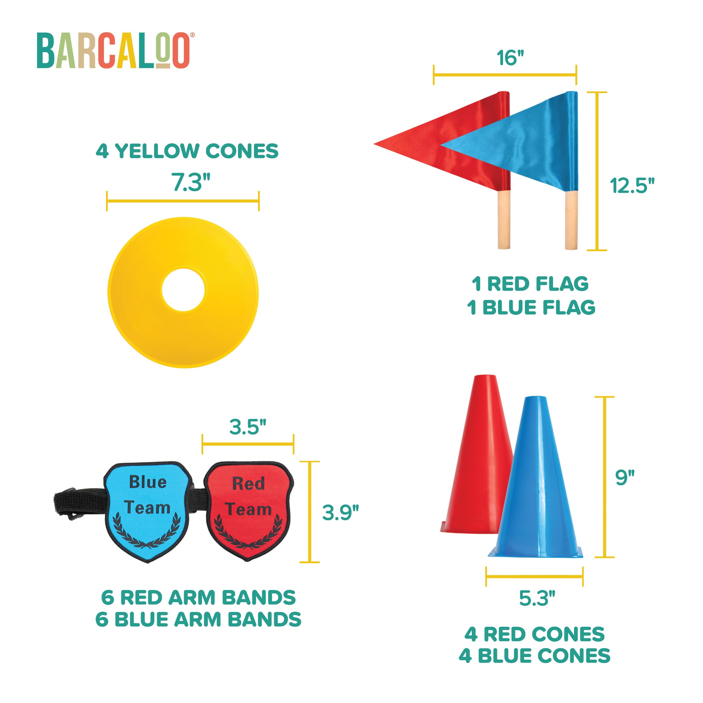 Juego de Captura la Bandera Barcaloo, Set Tradicional de 12 - Imagen 3