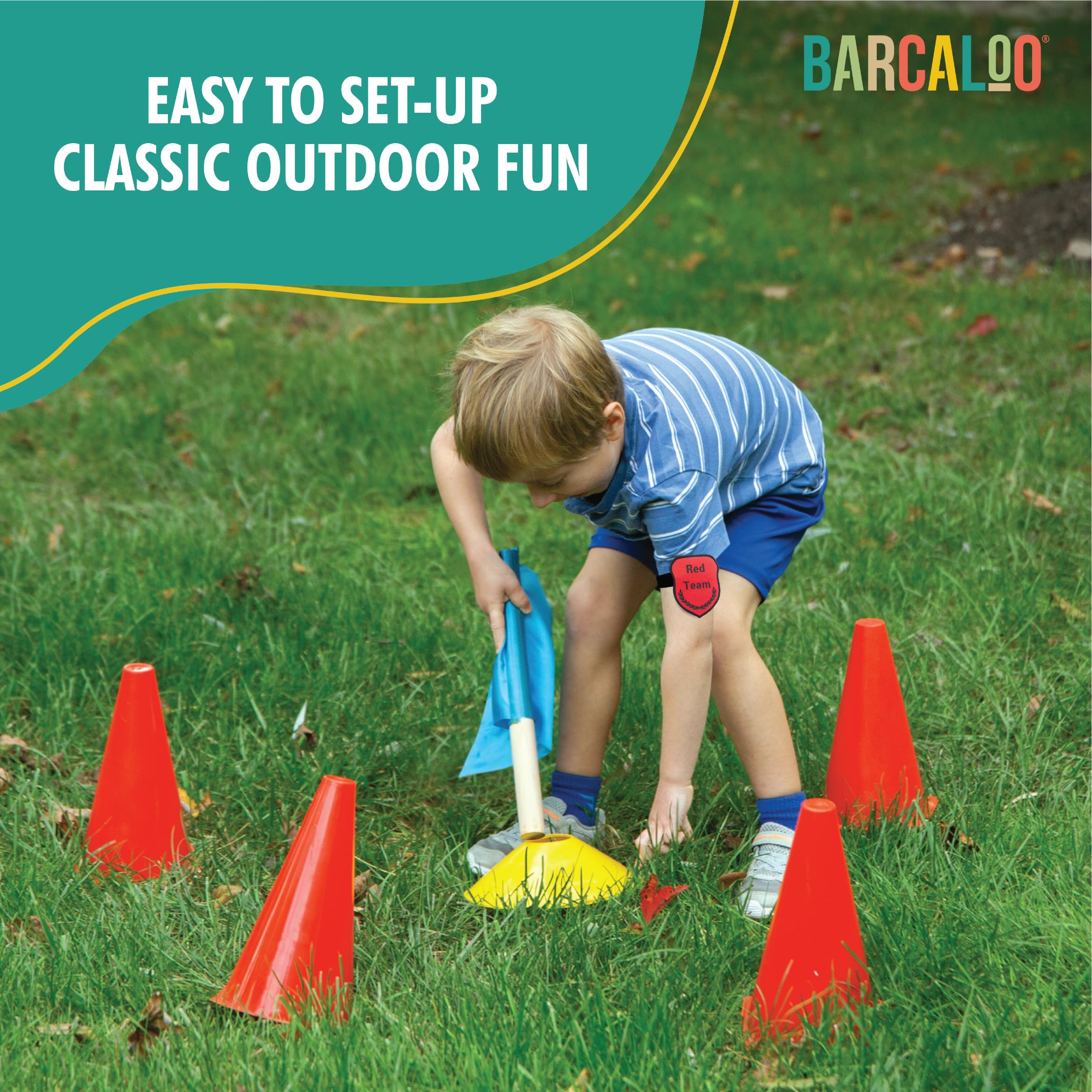 Juego de Captura la Bandera Barcaloo, Set Tradicional de 12 - Imagen 7