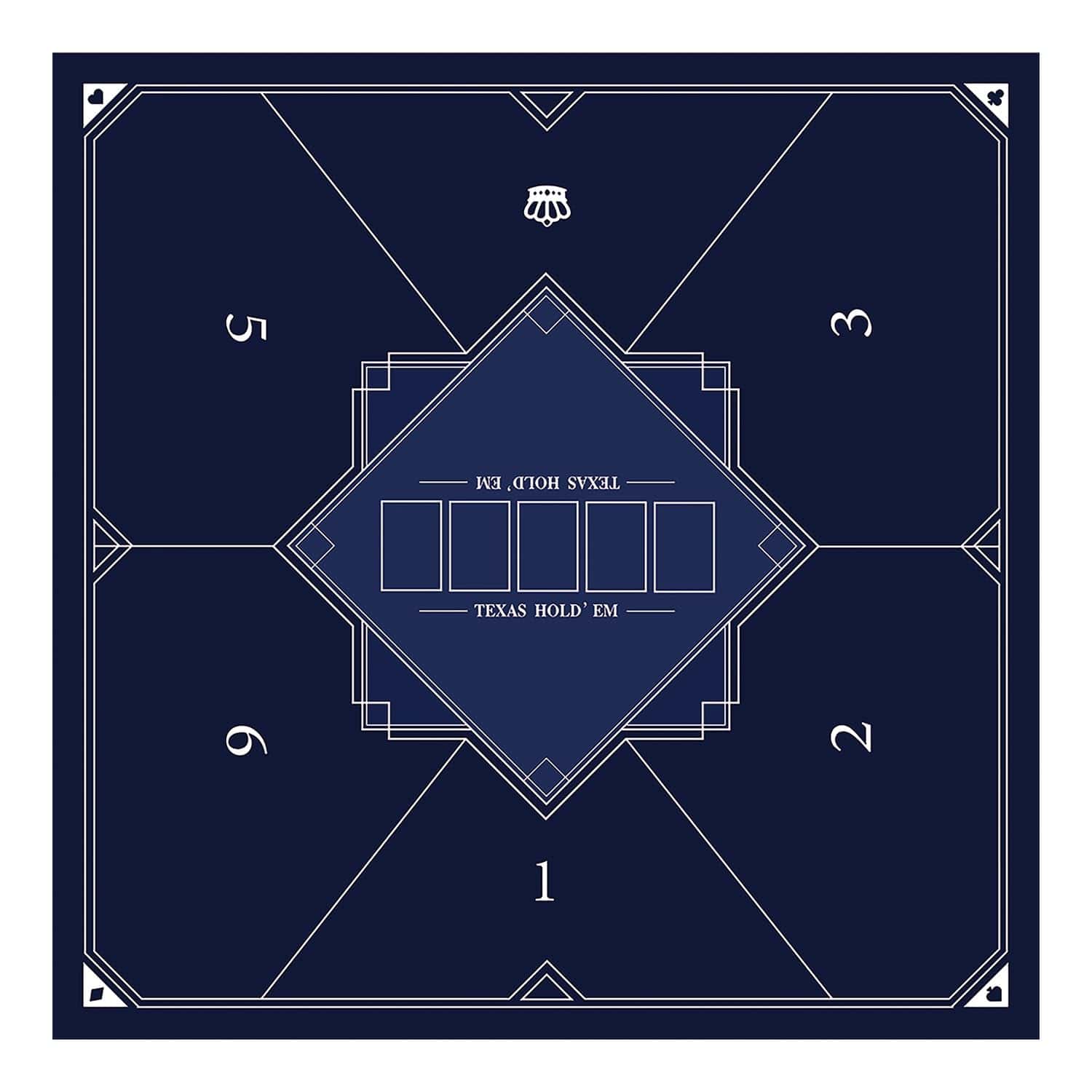 Tapete de Póker Cuadrado Plegable para 6 Jugadores - nuveti