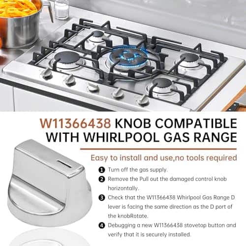 Perilla de Control de Estufa de Gas W11366438 W11084623 - Imagen 6