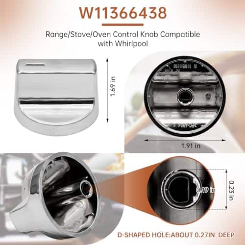 Perilla de Control de Estufa de Gas W11366438 W11084623 - Imagen 3