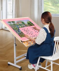 Mesa de Puzles Vasitelan de 1500 Piezas con 2 Cajones y