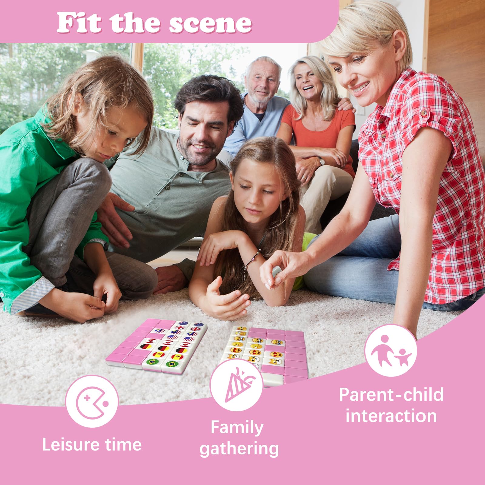 Juego de Bloques Seaside Escape Mahjong con 65 Fichas de - Imagen 6