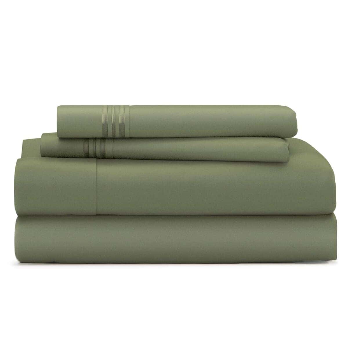 Juego de sábanas Cosy House Collection Everyday -Verde musgo