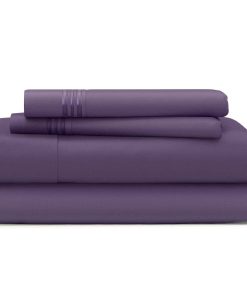 Juego de sábanas Cosy House Collection Everyday -Morado Oscu