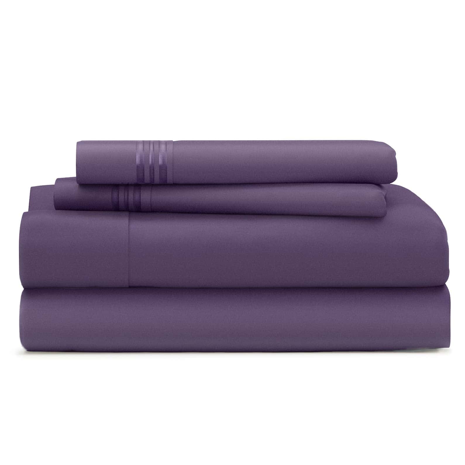 Juego de sábanas Cosy House Collection Everyday -Morado Oscu