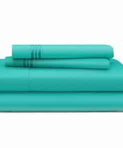 Juego de sábanas Cosy House Collection Everyday -Turquesa Br