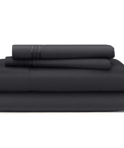 Juego de sábanas Cosy House Collection Everyday -Negro Carbó