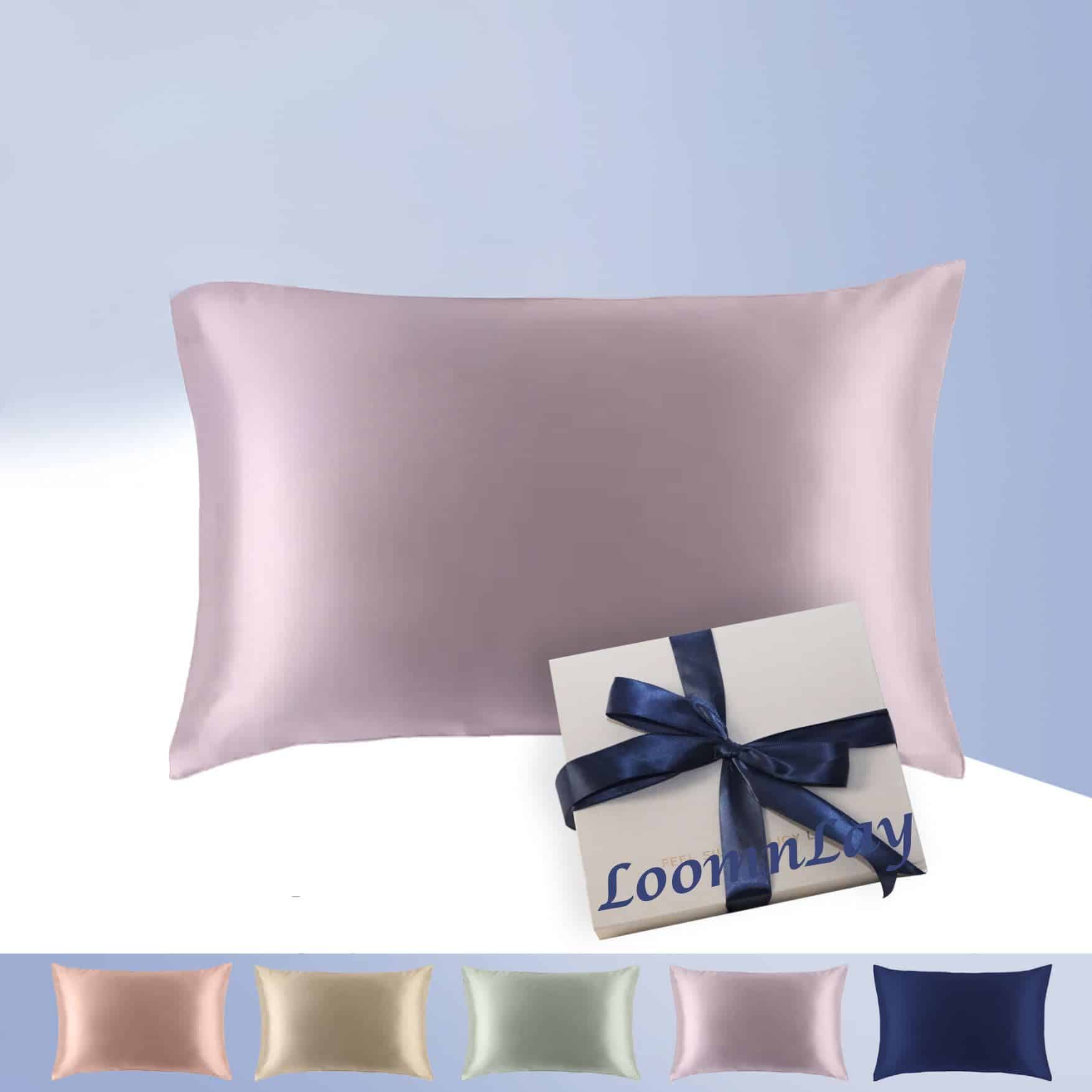 Funda de Almohada de Seda de Lujo LoomnLay -Púrpura Melancól