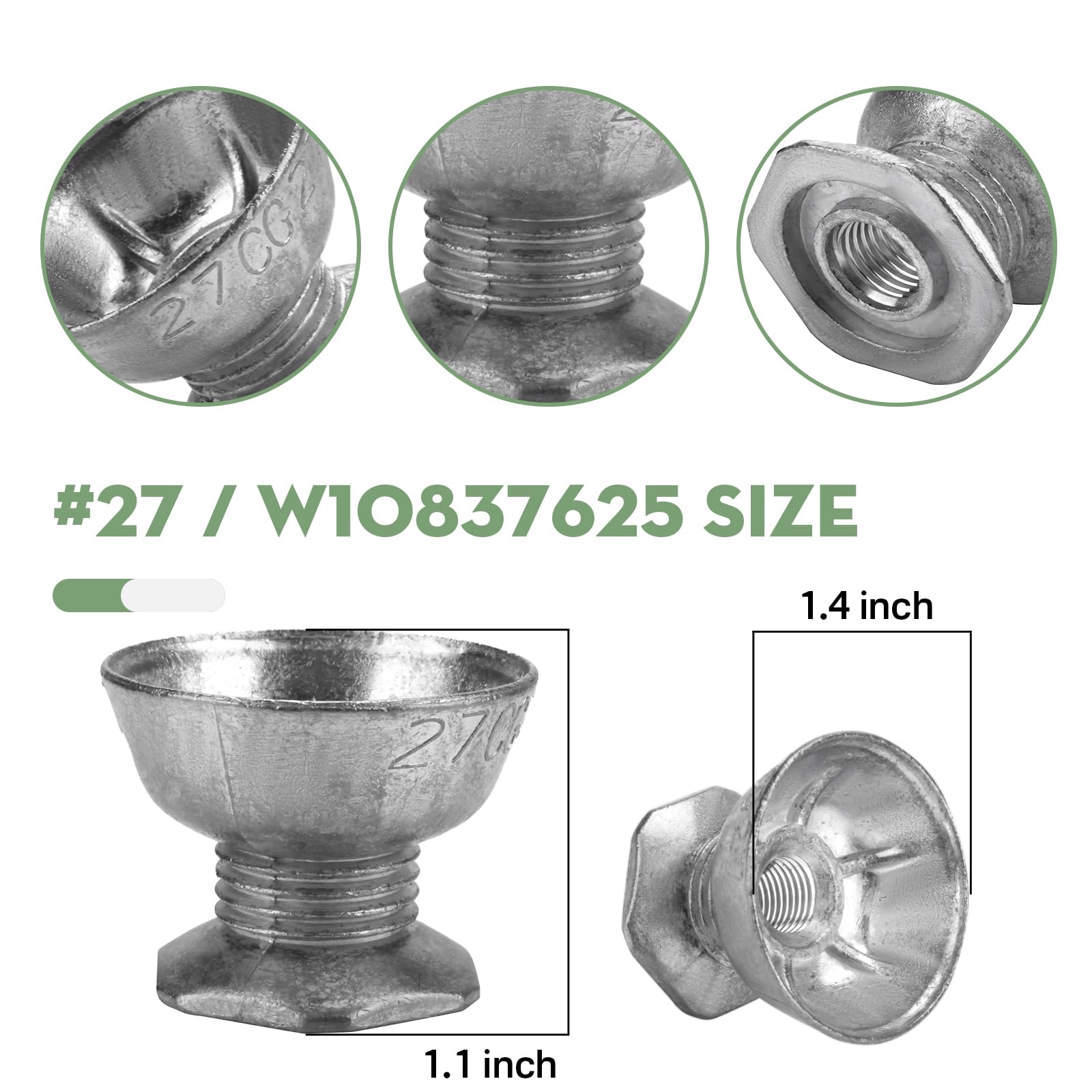 #27 Polea del motor de secadora de reemplazo para Whirlpool - Imagen 3