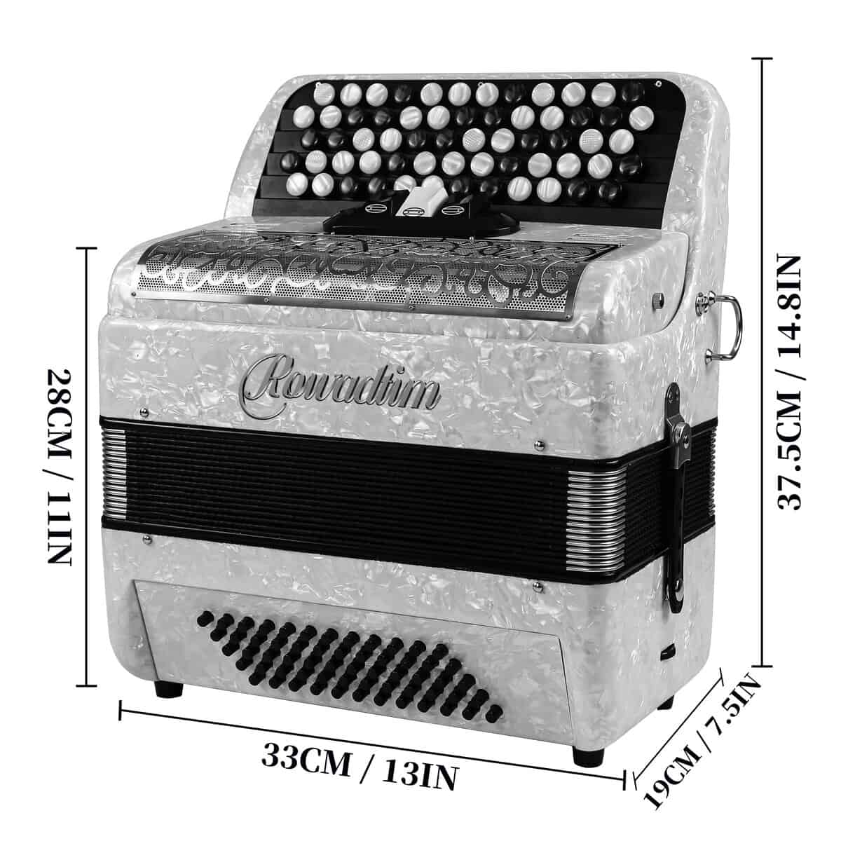 Acordeón - Modelo profesional de piano de 62 teclas 60 - Imagen 8