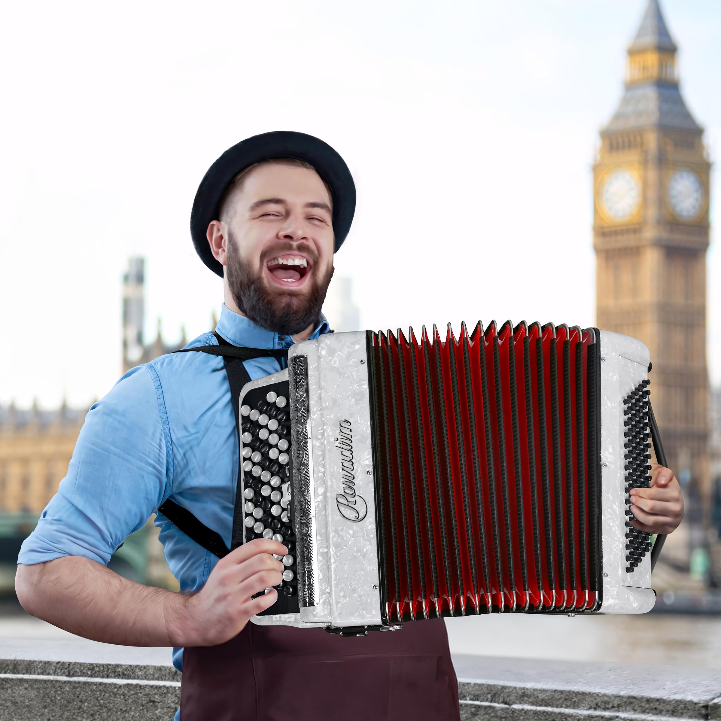 Acordeón - Modelo Profesional 69 Teclas 96 Bajos con Correa - Imagen 3