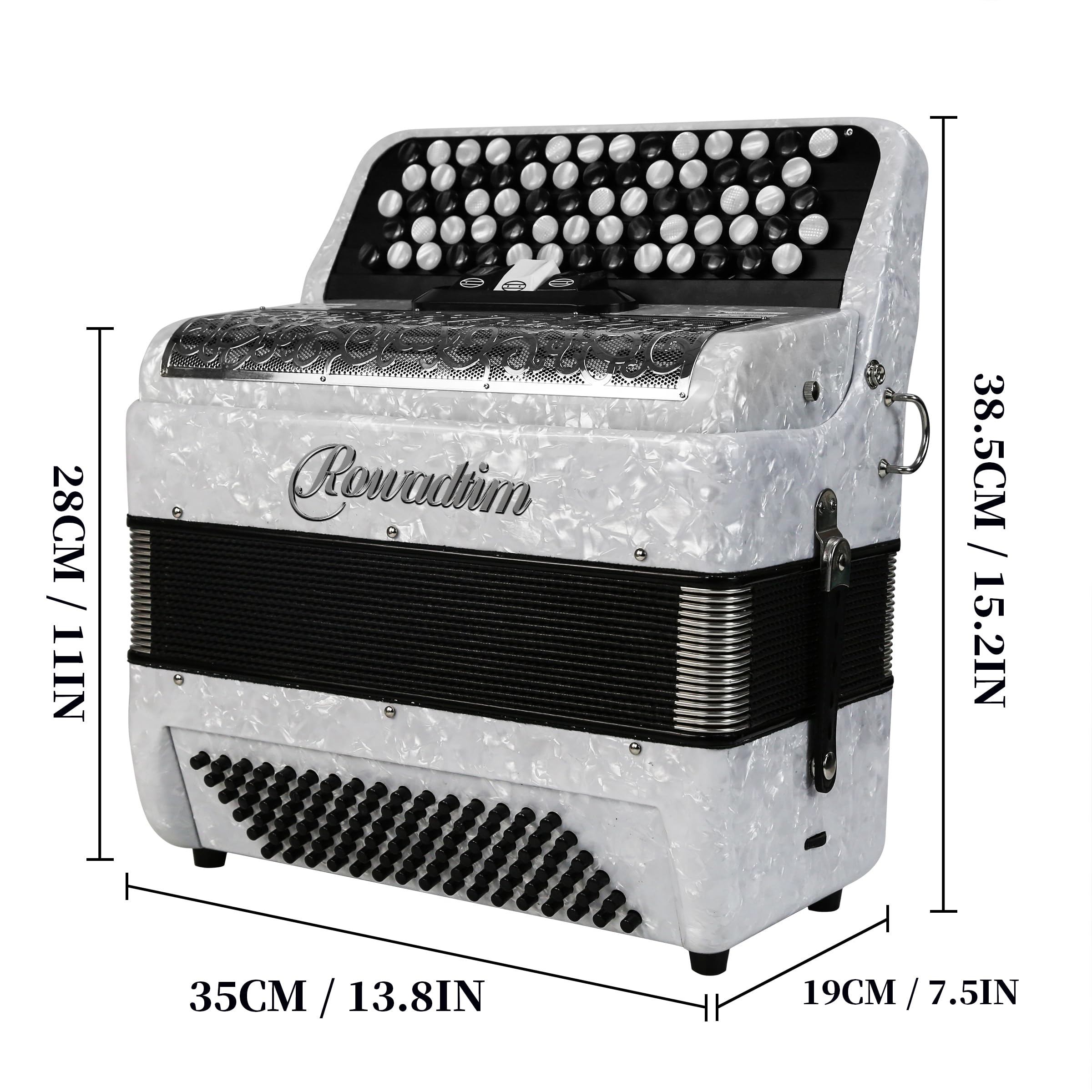 Acordeón - Modelo Profesional 69 Teclas 96 Bajos con Correa - Imagen 8