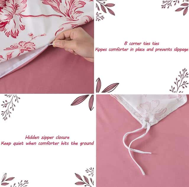 Juego de Funda nórdica Floral BedTreat Tamaño King, 3 - Imagen 8