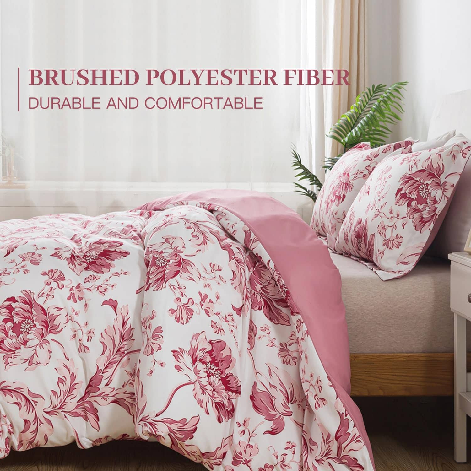 Juego de Funda nórdica Floral BedTreat Tamaño King, 3 - Imagen 5