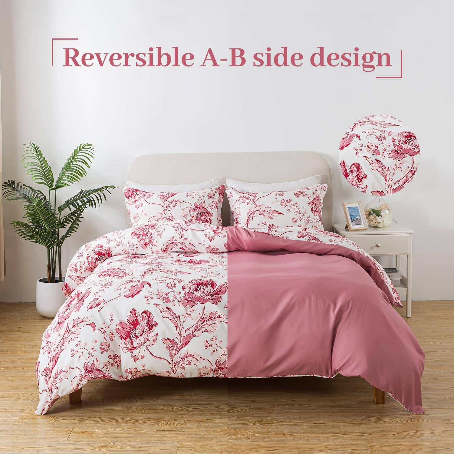 Juego de Funda nórdica Floral BedTreat Tamaño King, 3 - Imagen 3