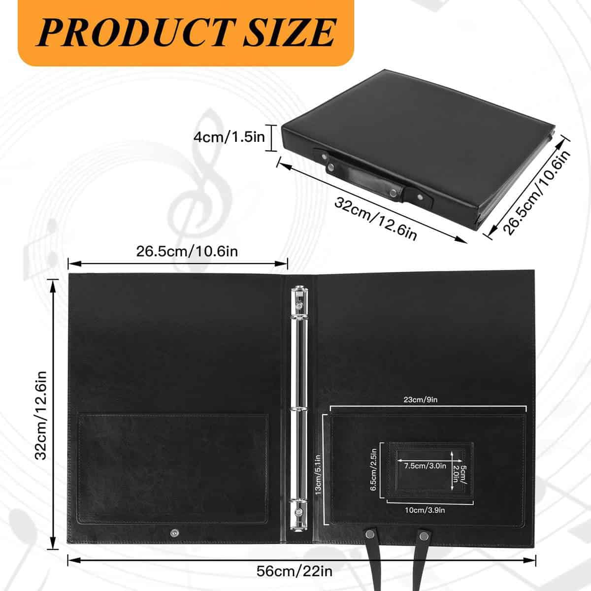 Porta partituras de música coral, Carpeta de partituras de - Imagen 3