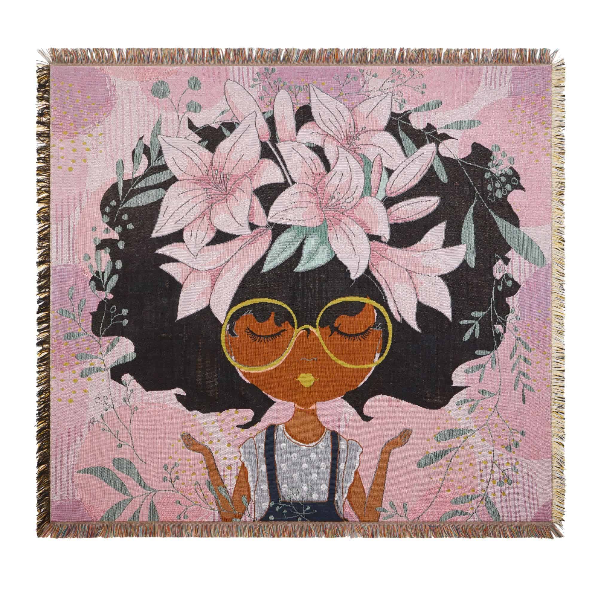 Manta de Lana Tejida Pardon My Fro Lily Rosa