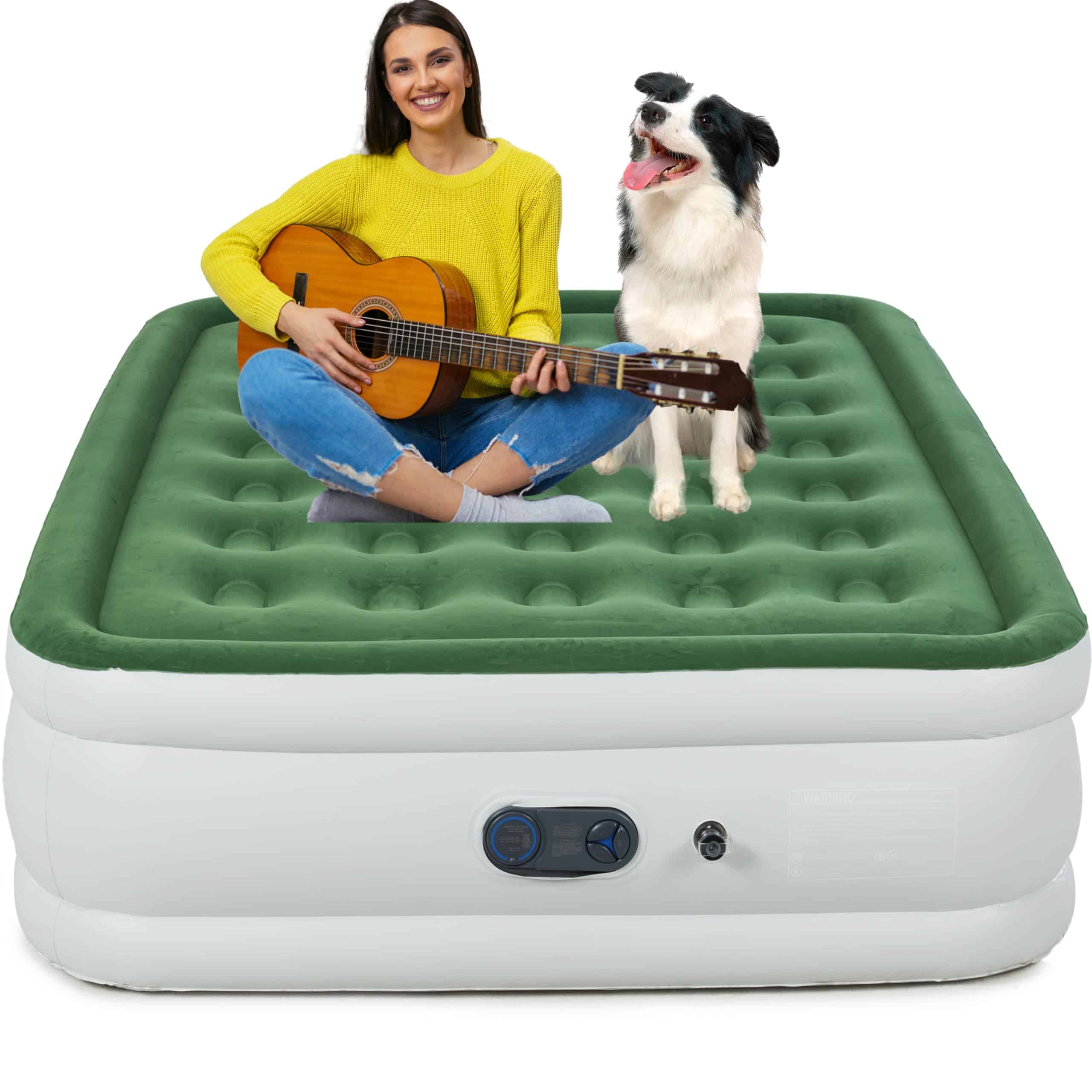 Colchón Inflable HikerSKY Queen con Bomba de -Verde