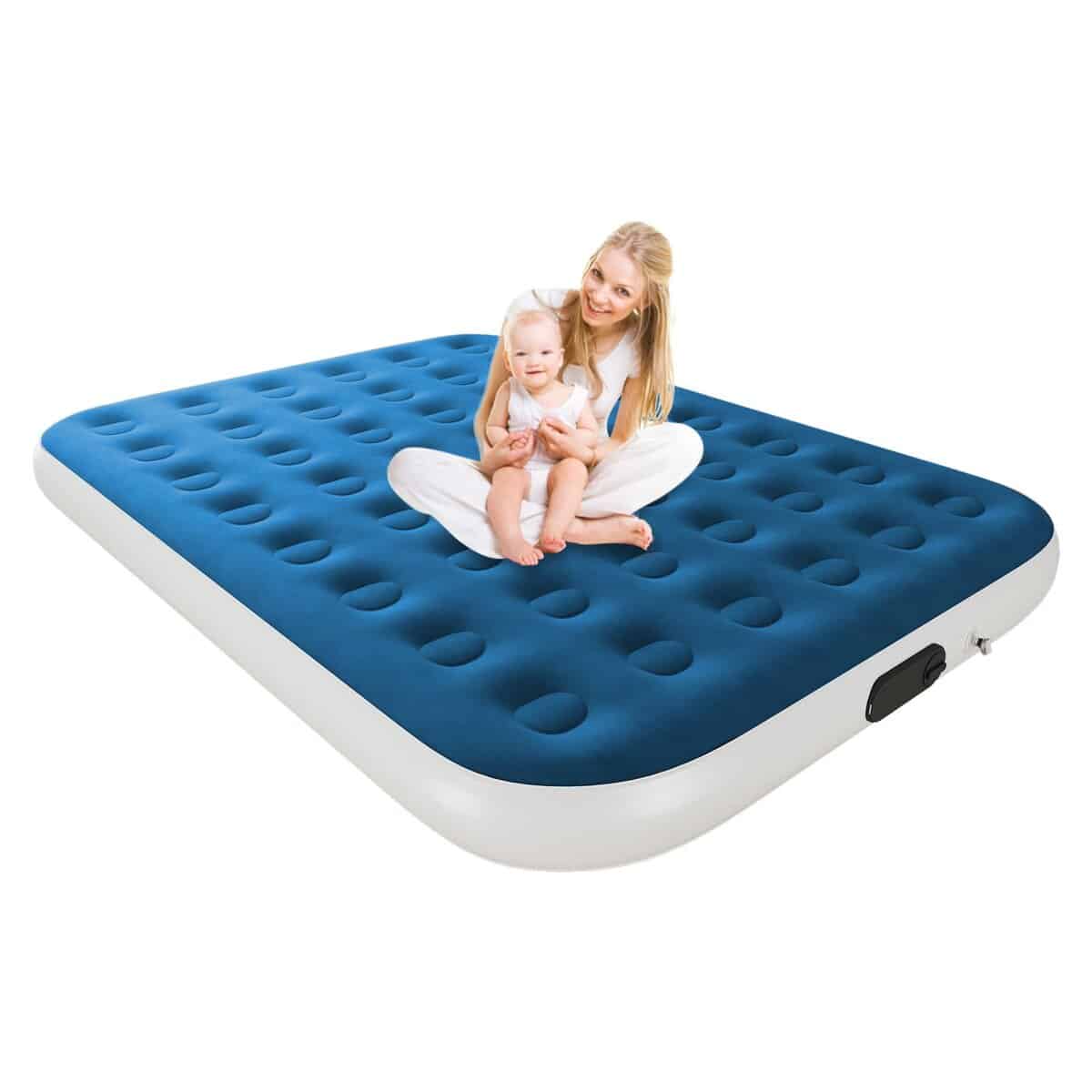 Colchón Inflable Queen HikerSKY con Bomba de -Azul