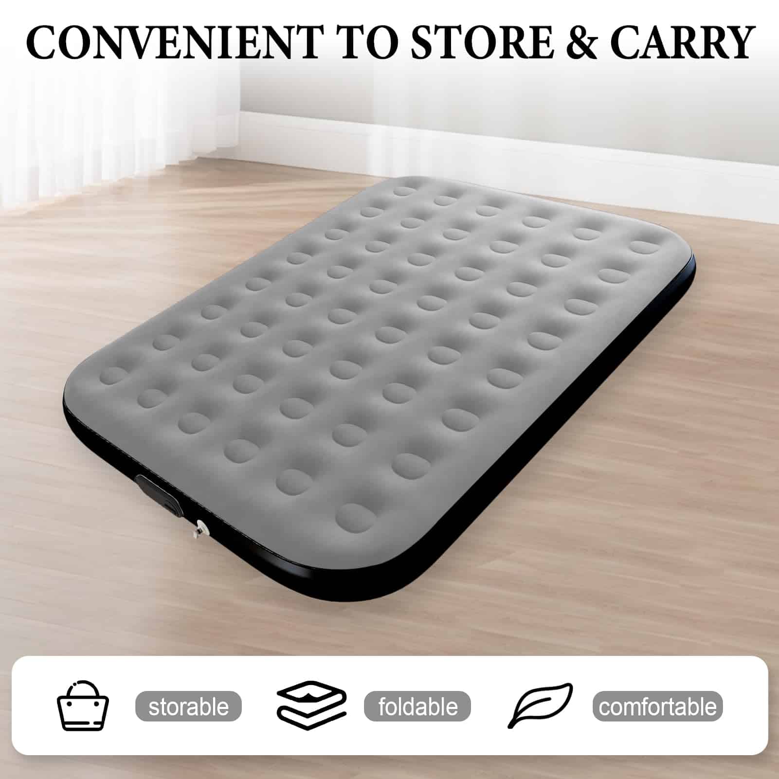 Colchón Inflable Queen HikerSKY con Bomba de -Grey - Imagen 6