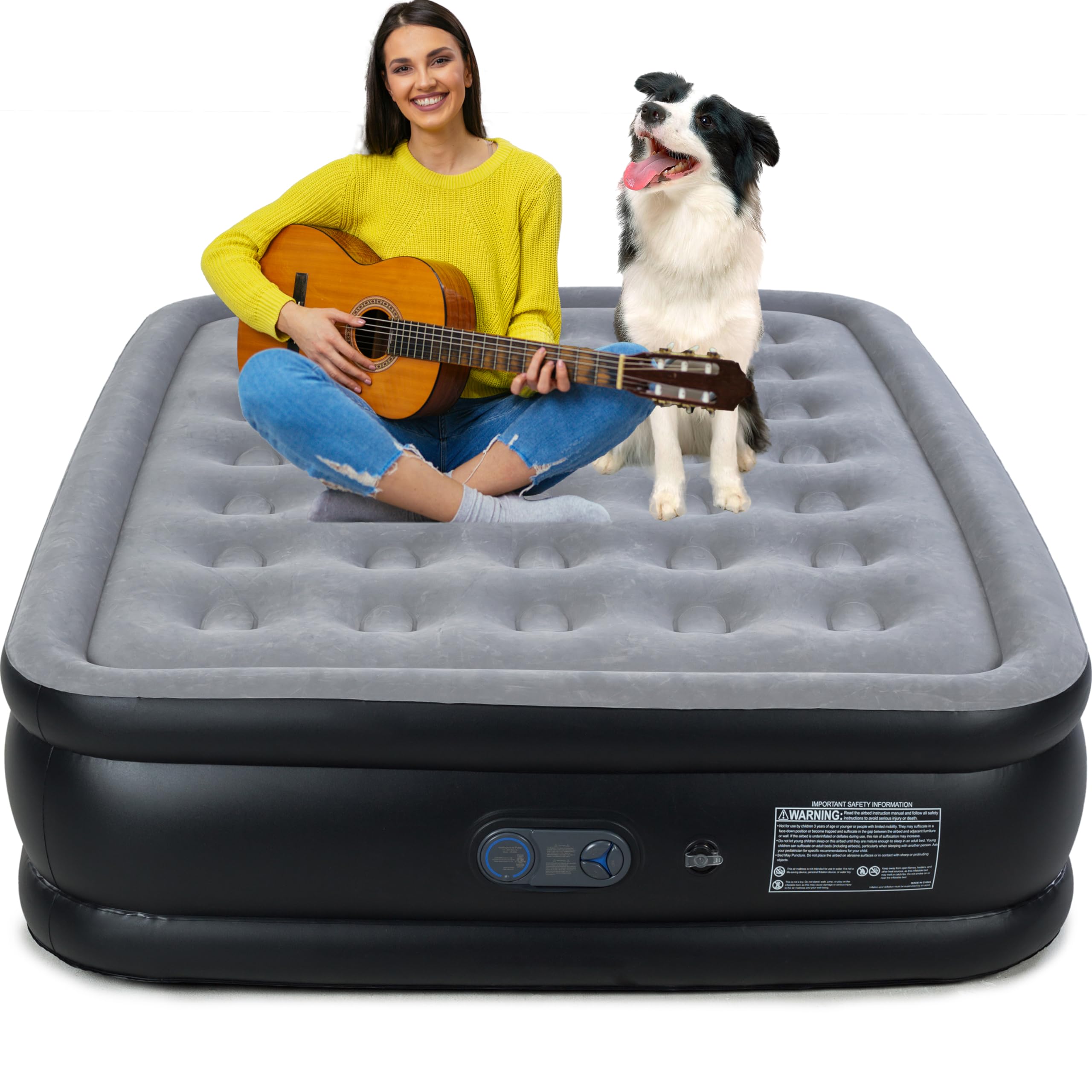 Colchón Inflable Queen HikerSKY con Bomba Incorporada de