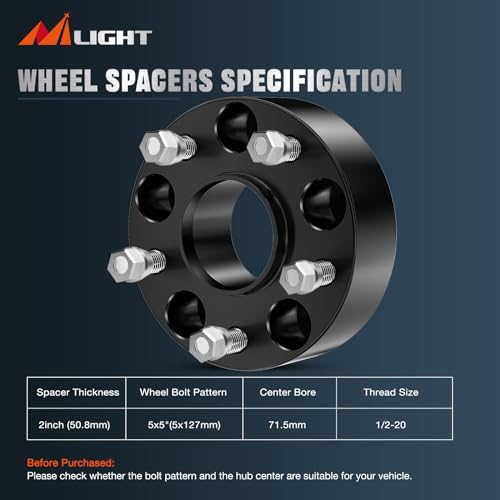 Separadores de rueda Nilight 5x5.5 para Wrangler JK JKU - Imagen 3