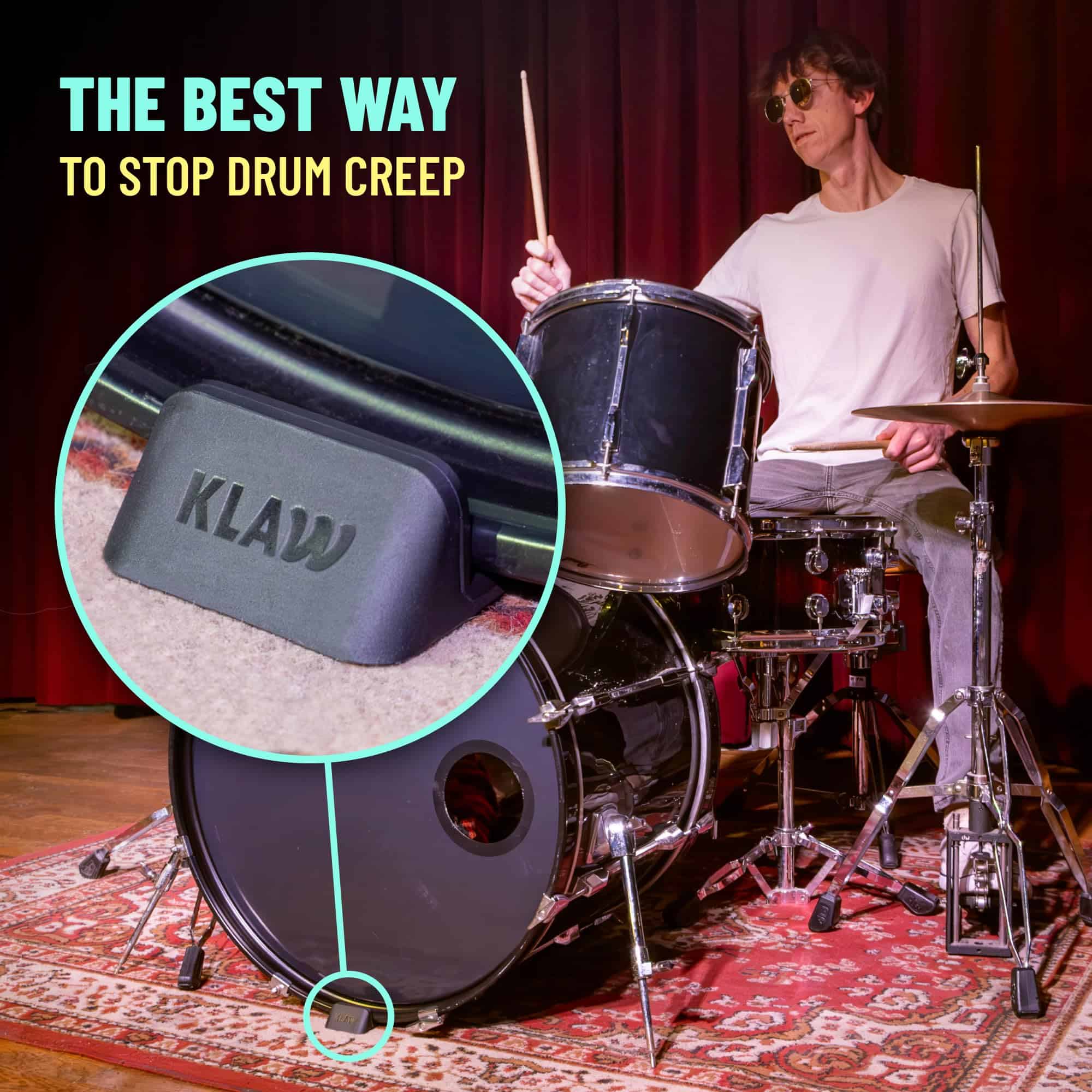KLAW Bass Drum Rug Anchor - Detiene por completo el - Imagen 3