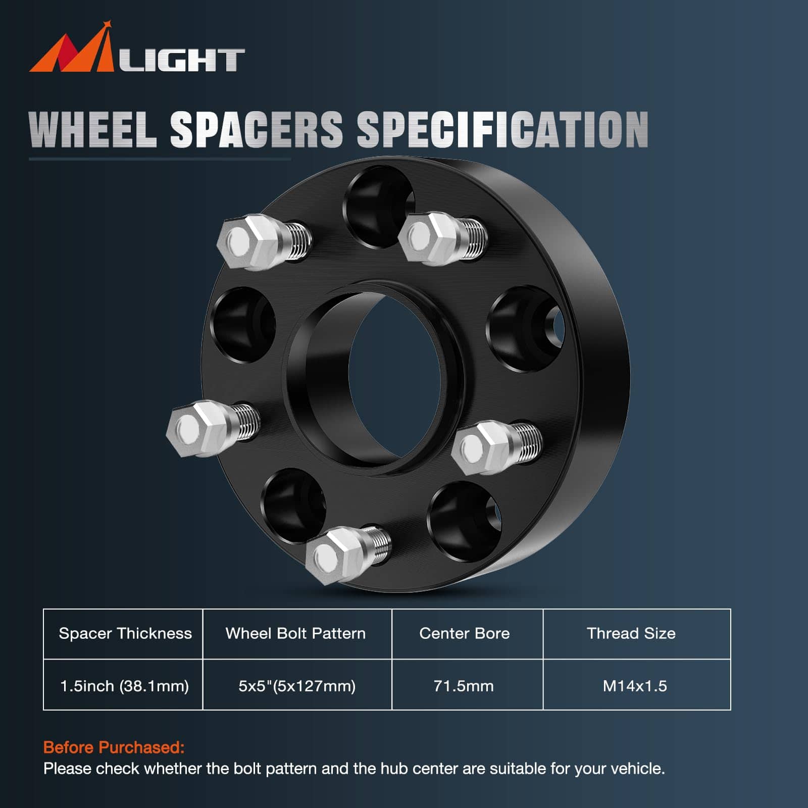 Separadores de rueda Nilight 5x5.5 para Grand Cherokee - Imagen 3
