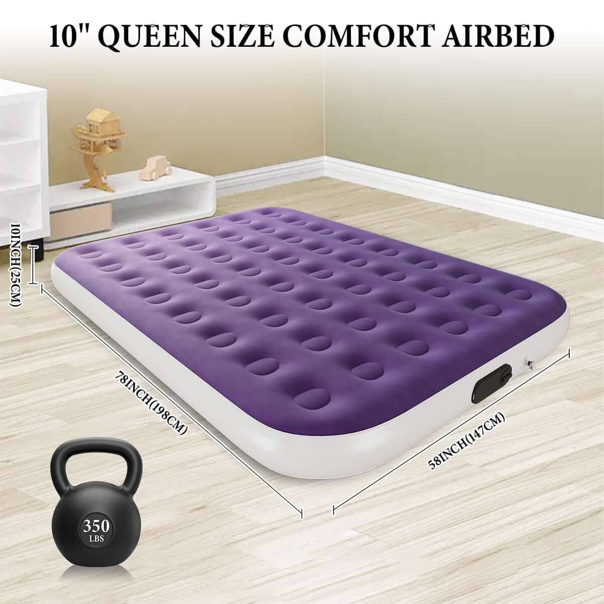 Colchón Inflable Queen HikerSKY con Bomba de -Morado - Imagen 3