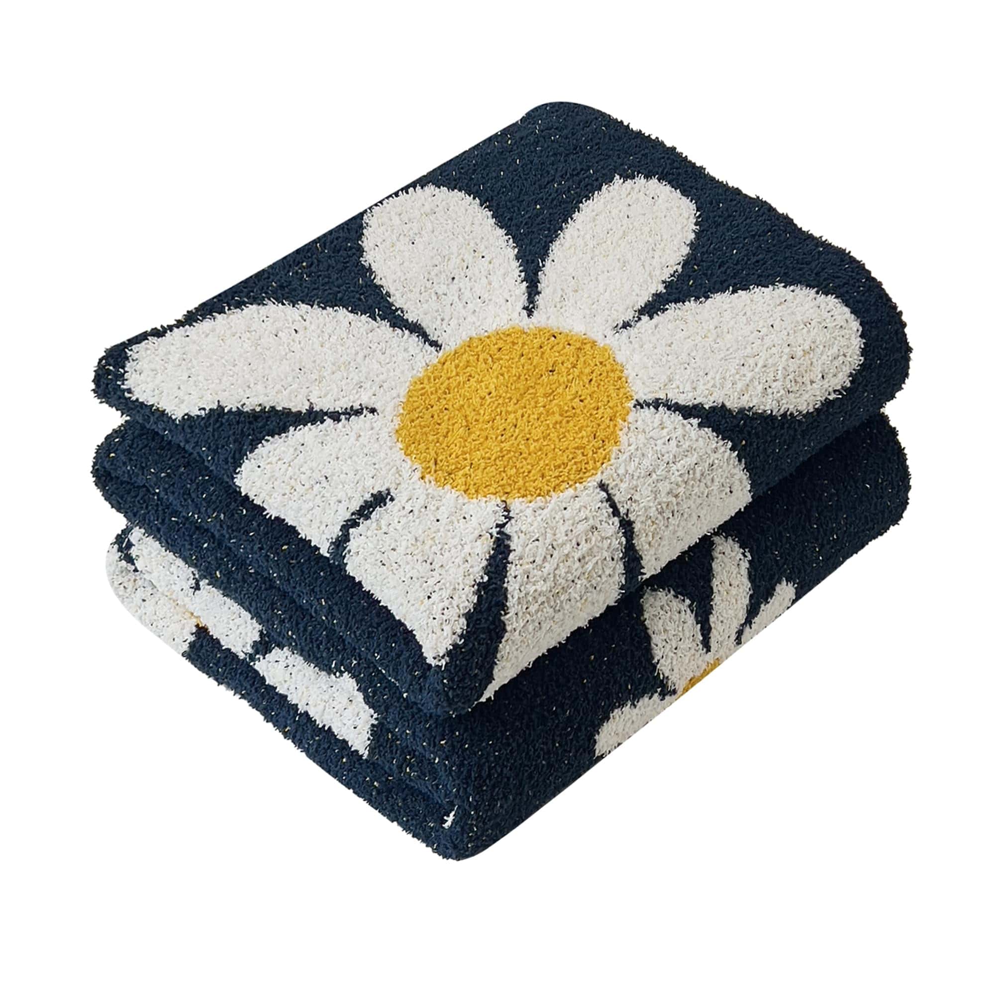 Manta de punto floral Flores Manta de tiro Microfibra Suave