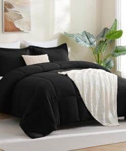 Juego de Edredón Completo CozyLux - Edredón Negro Tamaño