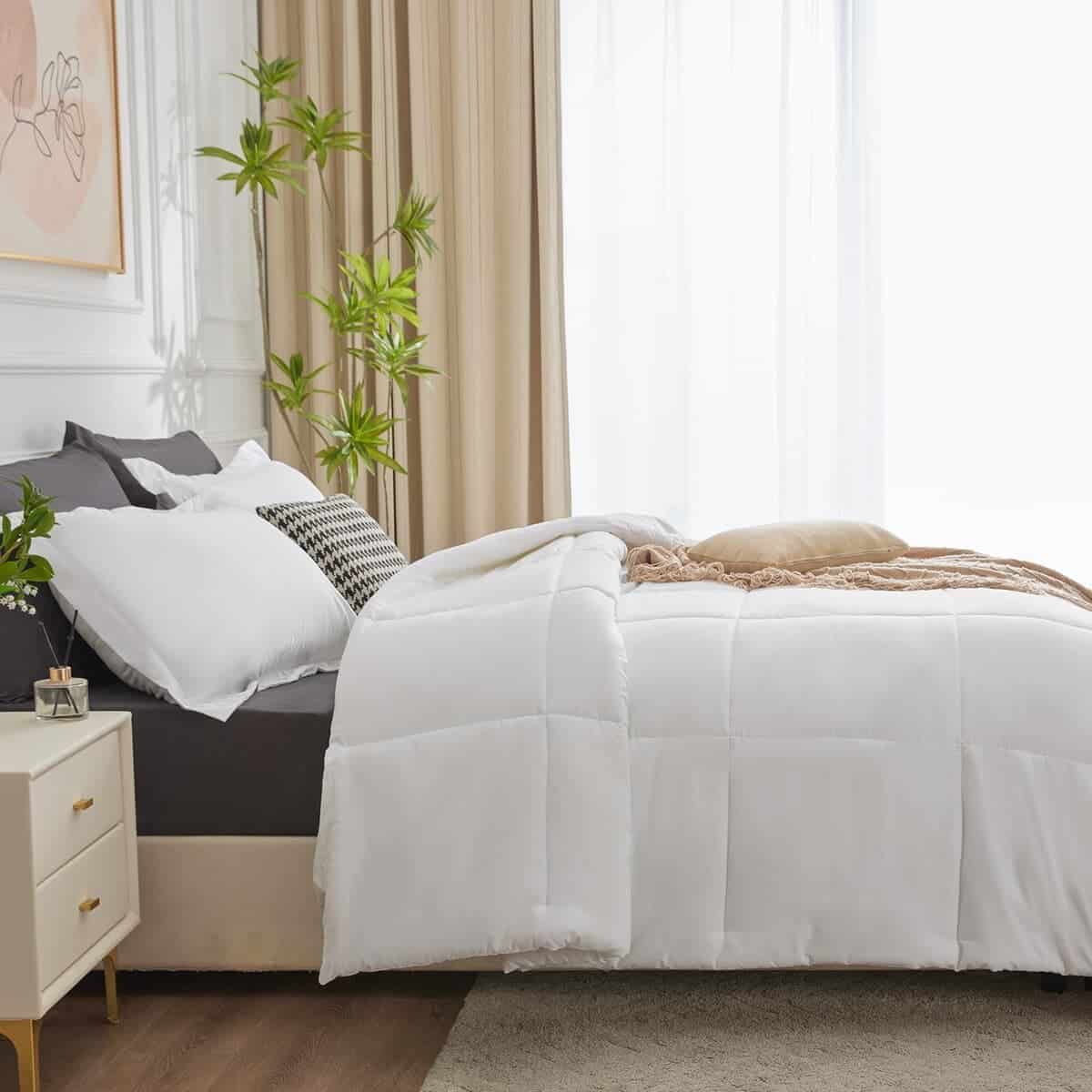 Juego de Edredón CozyLux tamaño completo - Edredón blanco - Imagen 5