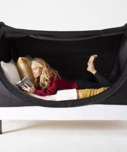 Privacy Pop up Eclipse Bed Tent Bed Drapes (Negro, Twin)