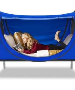 Toldo de Cama Privacy Pop Eclipse Bed Tent Drapes (Azul,