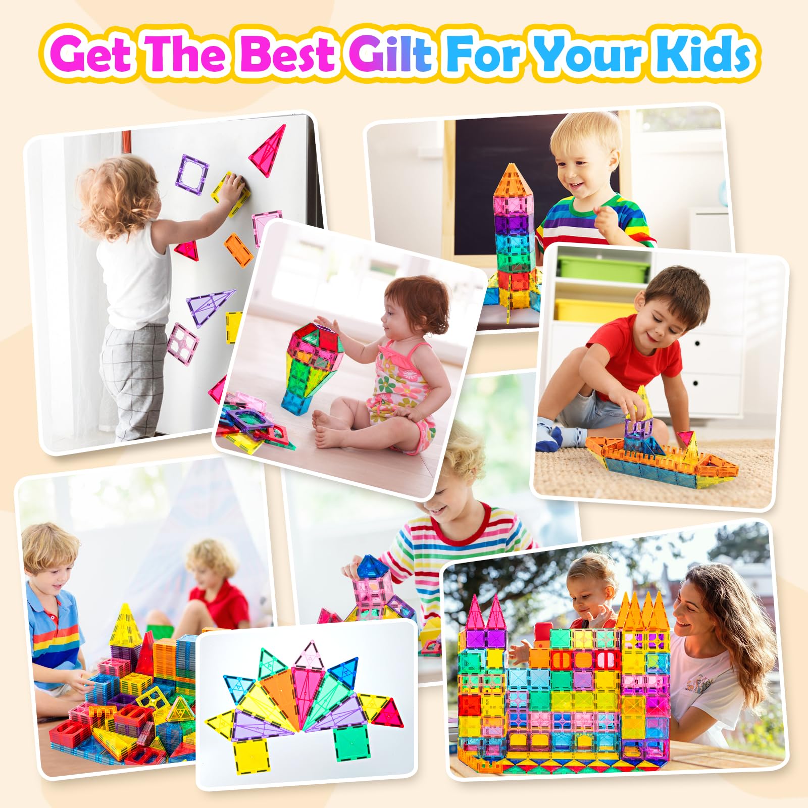 Bloques Magnéticos, 100 Piezas 3D Bloques de Construcción, - Imagen 5