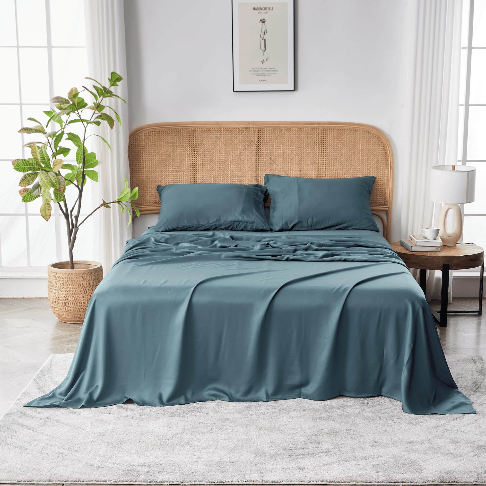 Juego de sábanas SIJO AiryWeight Tencel, -Azul verdoso