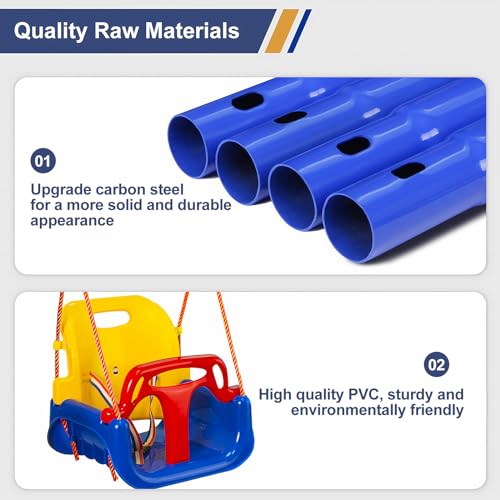 Set de Columpio para Niños, Columpio 3-en-1 para Bebés al - Imagen 6