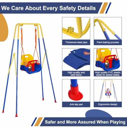 Set de Columpio para Niños, Columpio 3-en-1 para Bebés al - Imagen 7