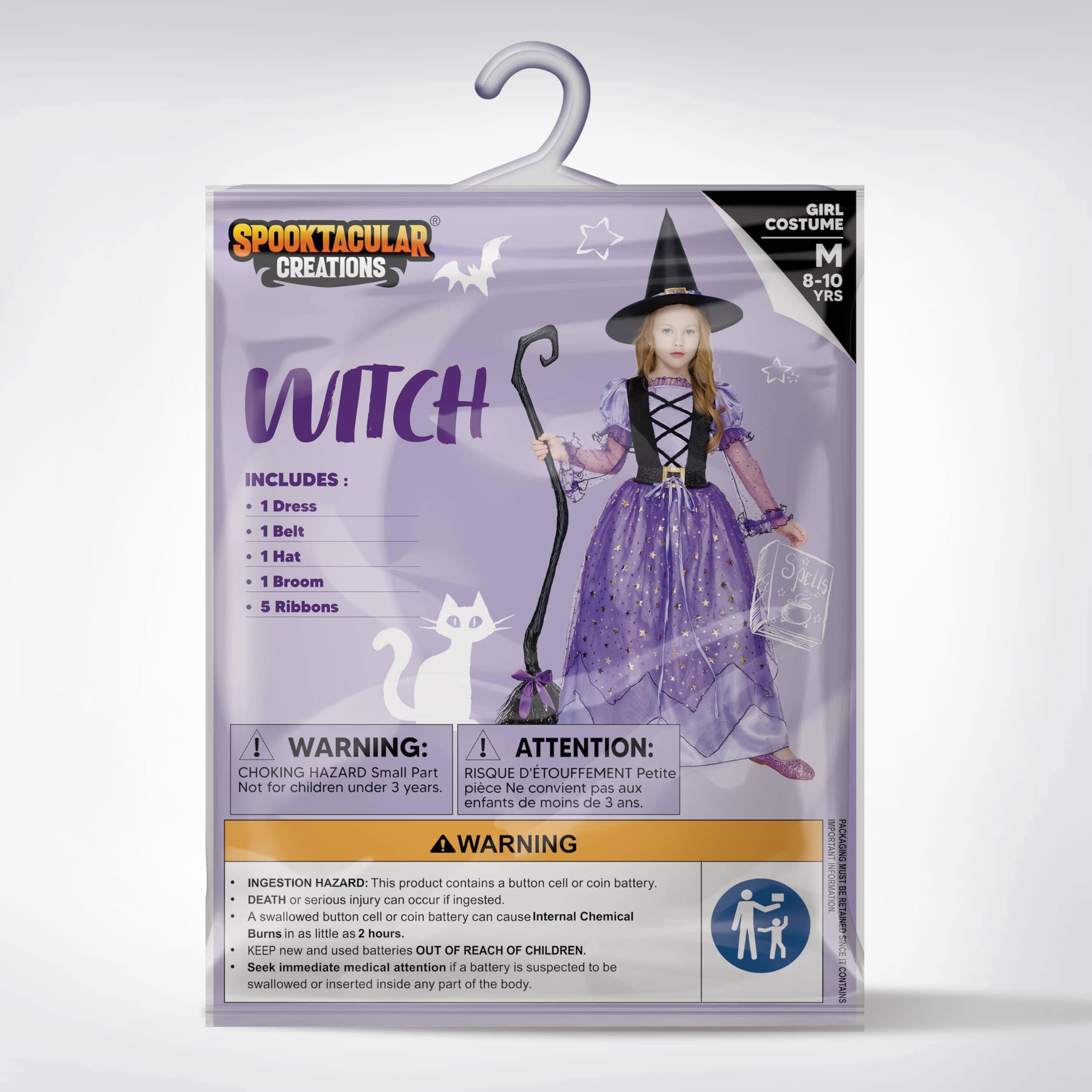 Disfraz de Bruja para Niñas Spooktacular -Purple - Imagen 8