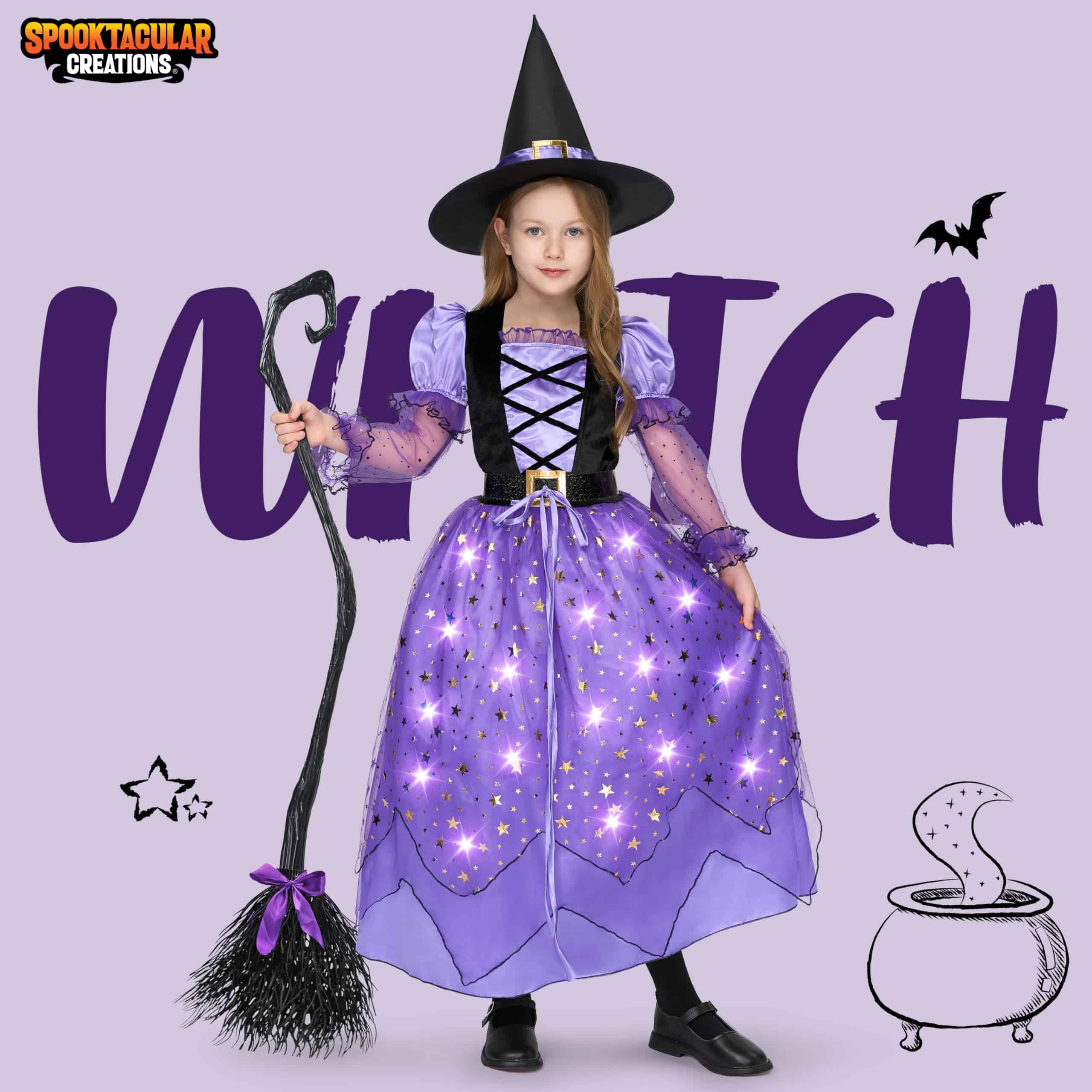 Disfraz de Bruja para Niñas Spooktacular -Purple - Imagen 3