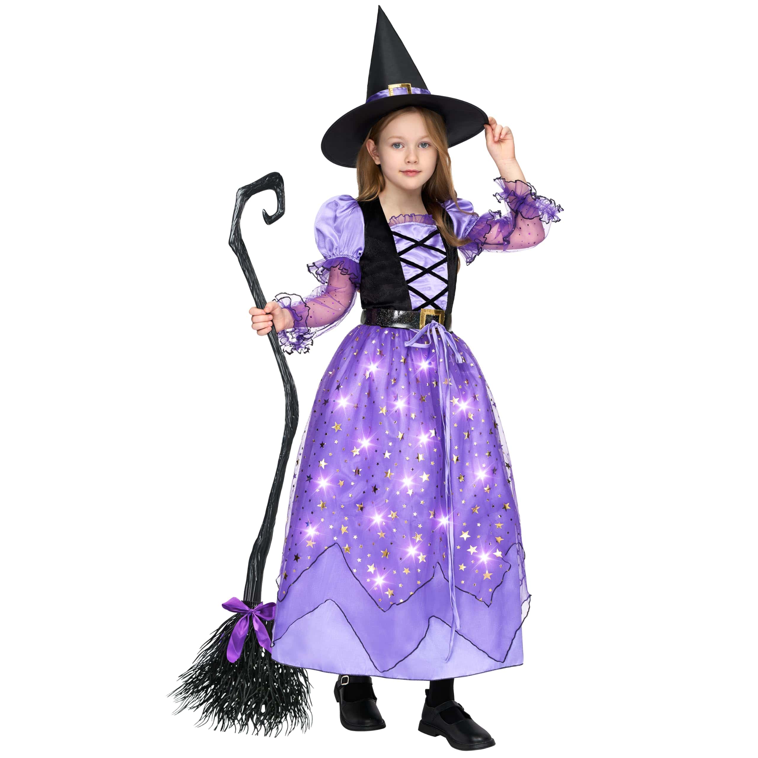 Disfraz de Bruja para Niñas Spooktacular -Purple