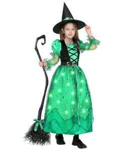 Disfraz de Bruja para Niñas Spooktacular -Verde
