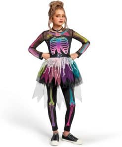 Disfraz de esqueleto Funky Tutu para niñas, Disfraz de